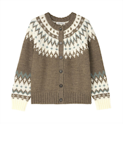 【Pitta Re:)】 ニット 求心 ジャカード カーディガン レディース