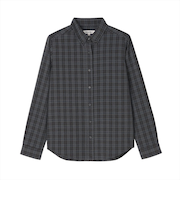 【Pitta Re:)】 カジュアルシャツ チェック柄 ボタンダウン衿 長袖 レディース