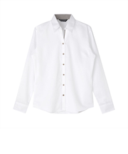 【透け防止】 スキッパー 長袖 形態安定 レディースシャツ