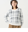 【Pitta Re:)】 ニット フェザーチェック プルオーバー レディース