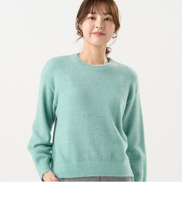 【Pitta Re:)】 ニット ラメフェザー プルオーバー レディース