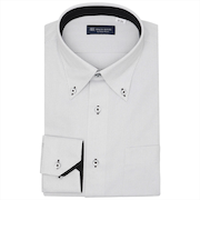 【ストレッチ】 ボタンダウン 長袖 形態安定 ワイシャツ ニットシャツ