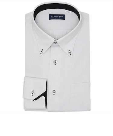 【ストレッチ】 ボタンダウン 長袖 形態安定 ワイシャツ ニットシャツ