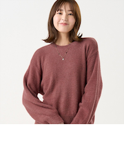 【Pitta Re:)】 ニット ラメフェザー プルオーバー レディース