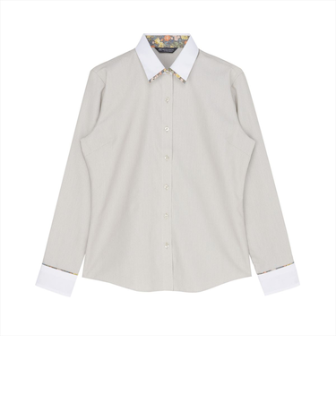 【透け防止】 レギュラー 長袖 形態安定 レディースシャツ