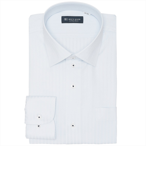 【COFREX】 ワイド 長袖 形態安定 ワイシャツ