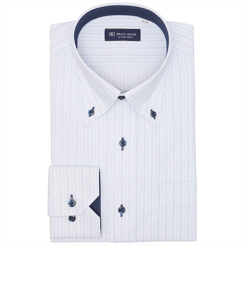 ボタンダウン 長袖 形態安定 ワイシャツ