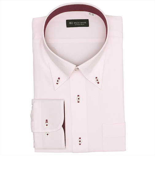 【COFREX・大きいサイズ】 ボタンダウン 長袖 形態安定 ワイシャツ