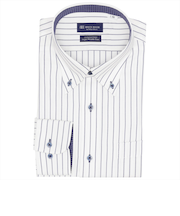 【超形態安定】 ボタンダウン 長袖 形態安定 綿100% ワイシャツ