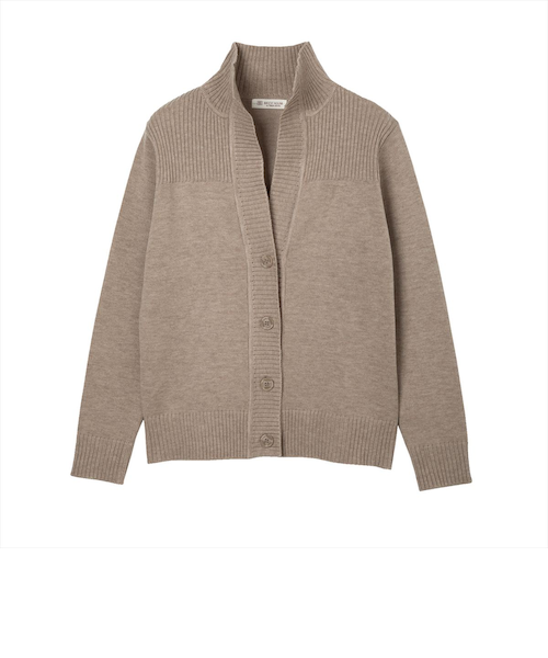 ニット スタンドヘンリーネック カーディガン レディース｜トーキョー