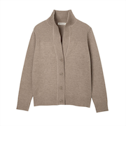 ニット スタンドヘンリーネック カーディガン レディース