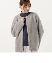 アウター Wフェイス ニット ジャケット レディース