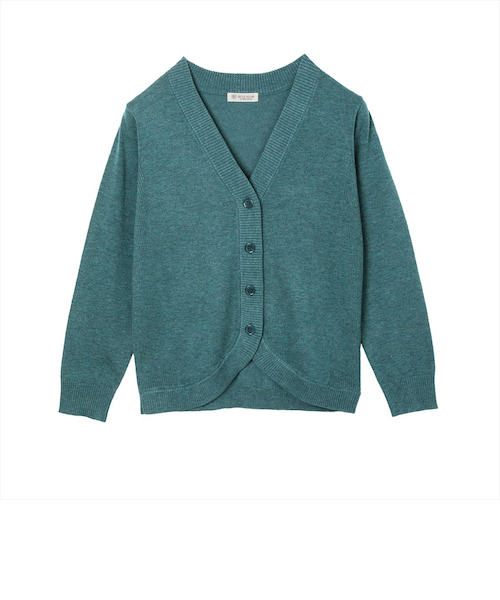 ニット 裾丸Vネック カーディガン レディース｜トーキョーシャツの