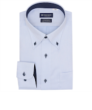 【超形態安定】 ボタンダウン 長袖 形態安定 綿100% ワイシャツ