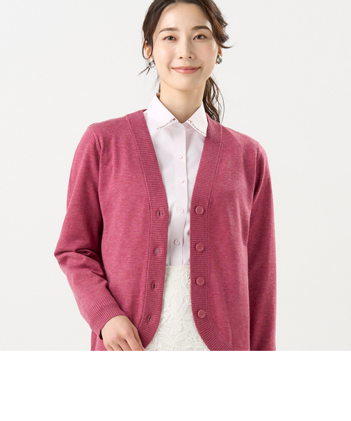 ニット 裾丸Ｖネック カーディガン レディース