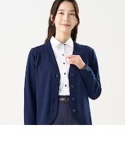 ニット 裾丸Ｖネック カーディガン レディース