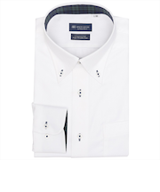 【超形態安定】 ボタンダウン 長袖 形態安定 綿100% ワイシャツ