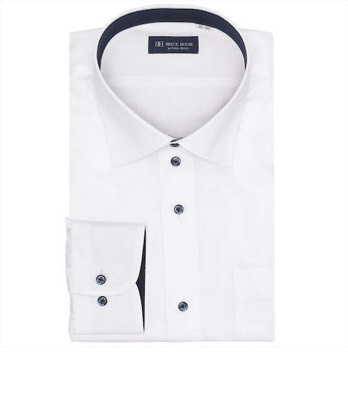 【大きいサイズ】 ワイド 長袖 形態安定 ワイシャツ