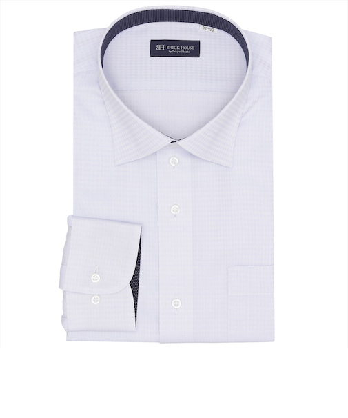 【大きいサイズ】 ワイド 長袖 形態安定 ワイシャツ