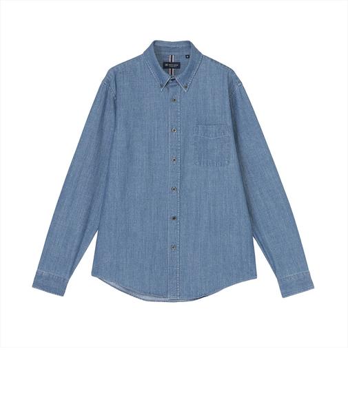 カジュアルシャツ デニムシャツ ボタンダウン 長袖 メンズ