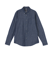 カジュアルシャツ デニムシャツ ボタンダウン 長袖 メンズ