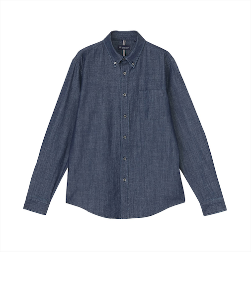 カジュアルシャツ デニムシャツ ボタンダウン 長袖 メンズ