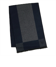 シルクタッチ マフラー 刺しゅう入り ベーシック メンズ レディース