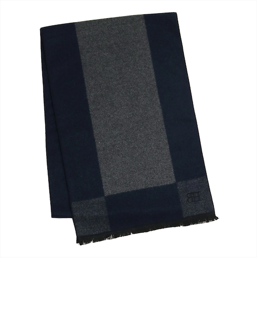 シルクタッチ マフラー 刺しゅう入り ベーシック メンズ レディース