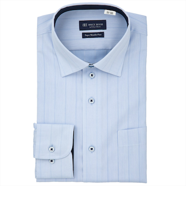 【超形態安定・大きいサイズ】 ワイド 長袖 形態安定 ワイシャツ