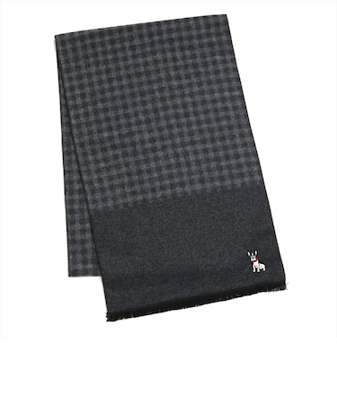 シルクタッチ マフラー 刺しゅう入り ベーシック メンズ レディース