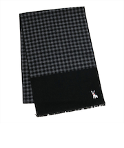 シルクタッチ マフラー 刺しゅう入り ベーシック メンズ レディース