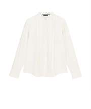 【COFREX】 スタンド ビジュー ブラウス 長袖 レディースデザインシャツ