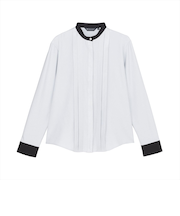 【COFREX】 スタンド 配色 ブラウス 長袖 レディースデザインシャツ