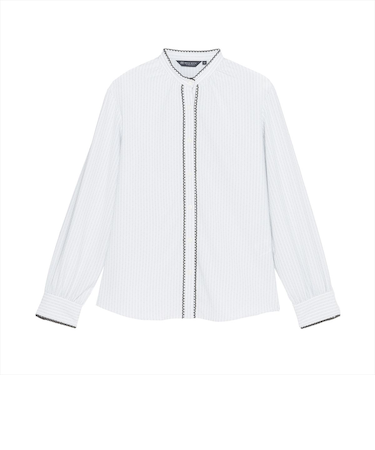 【COFREX】 ピコレース ブラウス 長袖 レディースデザインシャツ