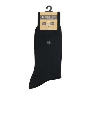 靴下 ソックス 消臭W効果 25-27cm 刺しゅう入り メンズ