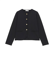 アウター 縁取り ニットジャケット レディース