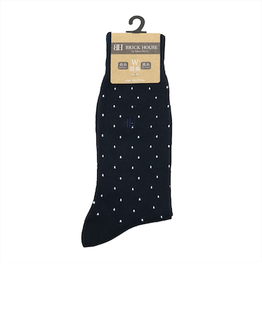 靴下 ソックス 消臭W効果 25-27cm 刺しゅう入り メンズ