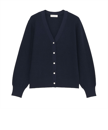 ニット 畔編み Ｖネック カーディガン レディース
