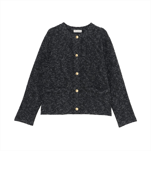 【新品タグ付】ノーリーズソフィー　ファンシーツイード風ニットジャケット アウター ファンシーツイード風 ニット ジャケット レディース