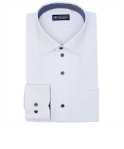 【ストレッチ】 ワイド 長袖 形態安定 ニットシャツ ワイシャツ