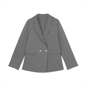 ダブルテーラード ジャケット 長袖 セットアップ可能 レディース