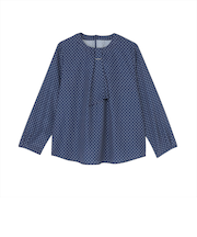 チャーム付き ボウタイ ブラウス 長袖 レディース