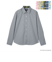 【TOKYO SHIRTS×HIBIYA KADAN】 透け防止 ワイド 長袖 形態安定 レディースシャツ