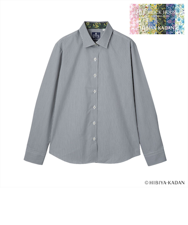 【TOKYO SHIRTS×HIBIYA KADAN】 透け防止 ワイド 長袖 形態安定 レディースシャツ