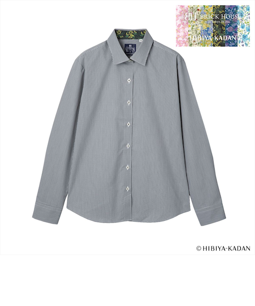 【TOKYO SHIRTS×HIBIYA KADAN】 透け防止 ワイド 長袖 形態安定 レディースシャツ