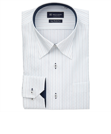 【超形態安定】 スナップダウン 長袖 形態安定 ワイシャツ