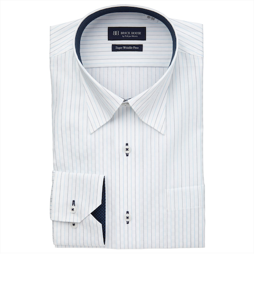 【超形態安定】 スナップダウン 長袖 形態安定 ワイシャツ