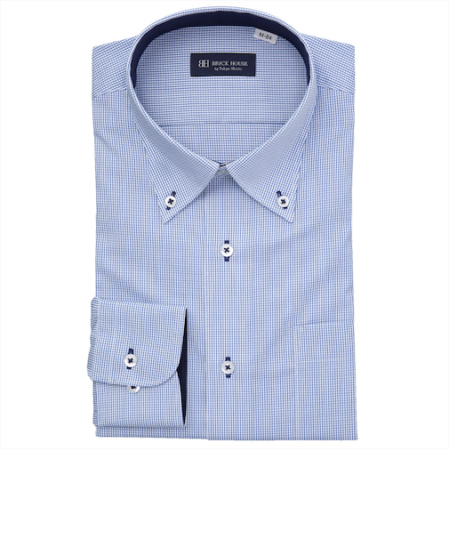 【吸水速乾】 ボタンダウン 長袖 形態安定 ワイシャツ