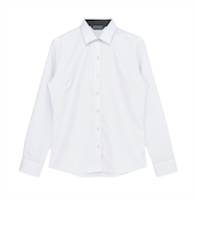 【超形態安定】 ワイド 長袖 形態安定 綿100% レディースシャツ