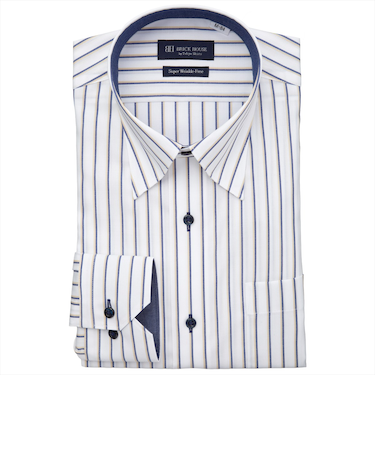 【超形態安定】 スナップダウン 長袖 形態安定 ワイシャツ